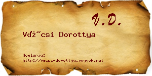 Vécsi Dorottya névjegykártya